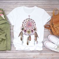 Dream Feather Print Tshirts T Shirt Graphic Tee Gildan Spot 100% Cotton