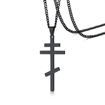 FIREBROS Stainless Steel Orthodox Cross Pendant Angel Jesus Crucifix  Necklace Men Hiphop Religious Amulet Jewelry Dropshipping - AliExpress