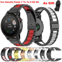 20 22 26มม. สายนาฬิกาสแตนเลสสำหรับ Garmin Fenix 7 7S 7X 6 6X Pro 5 5X Plus 3HR สายรัดข้อมือ QuickFit สร้อยข้อมือโลหะ Correa