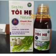 Siro Ho tỏi hẹ natural chứa chanh đào mật ong Hỗ trợ nhuận phế, Giảm ho
