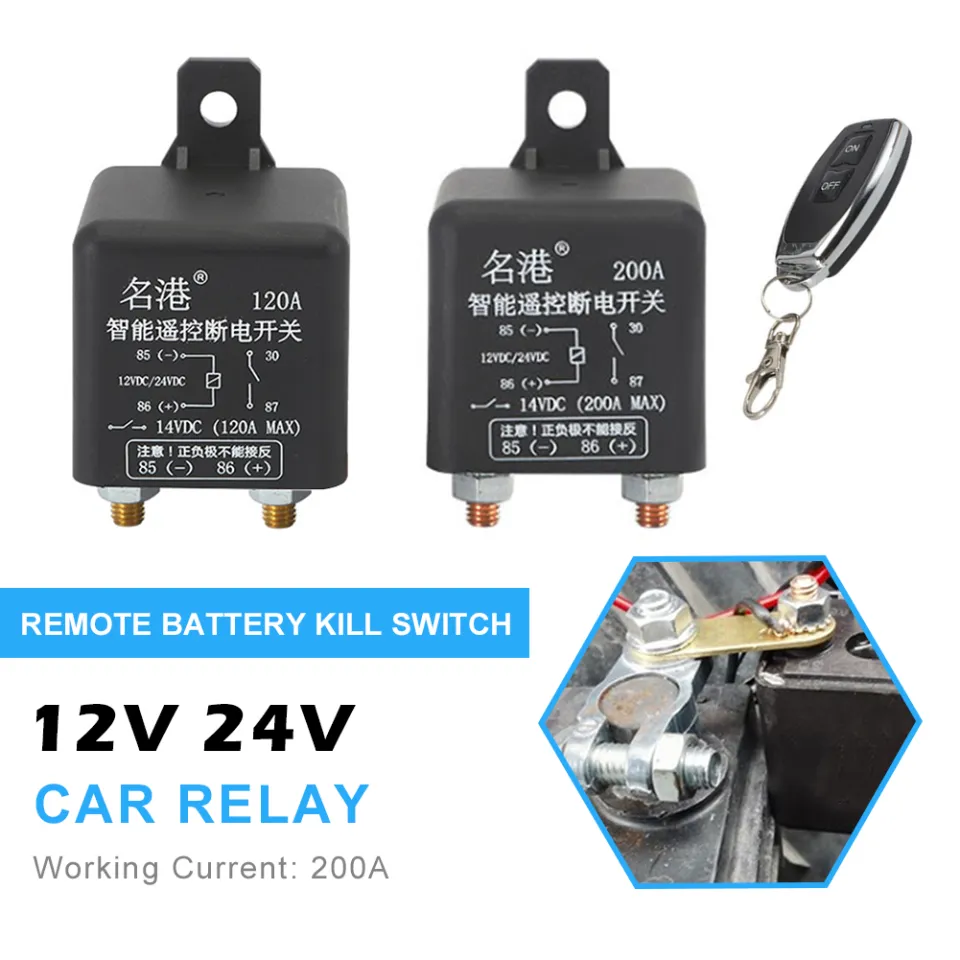 Remote Battery Isolator Switch, Dc12v 120a/200a Anti-theft Upgrade