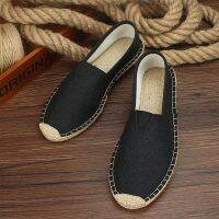 2022 Summer Autumn Men Canvas Shoes Breathable Mens Casual Shoes Slip-On Hemp Shoes Graffiti Espadrilles Women Footwear Flats