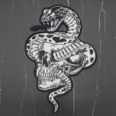 【YF】┅☄  1 Piece Domineering Embroidered Snake Accessories Clothing Large Patches Iron Stickers