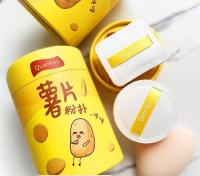 Potato Chip Bucket Cotton Candy Air Cushion Powder Puff Dry and Wet Dual Use Apply Makeup Fit and Beautify Eggs Cosmeticos