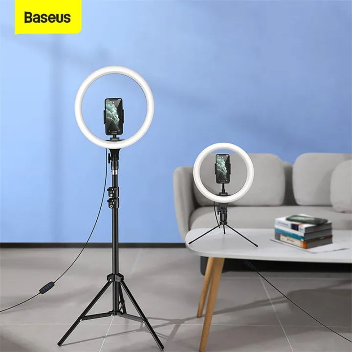 Baseus Dimmable LED Selfie Ring Light With Tripod USB Selfie Ring Lamp ...