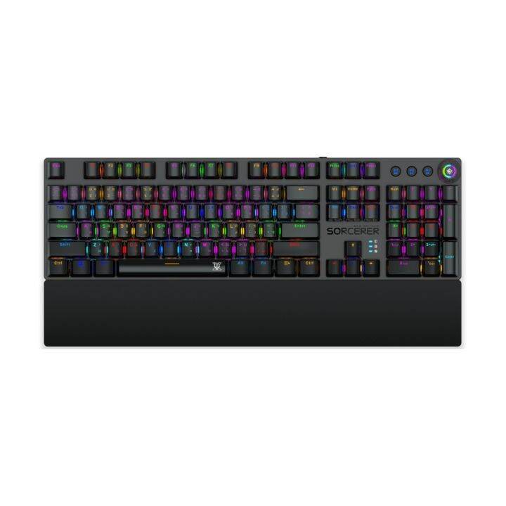 nubwo-x28-sorcerer-gaming-keyboard-คีย์บอร์ดเกมมิ่ง-ปุ่มแมคคานิคอล-ปรับเปลี่ยนโมดด้วยลูกบิด