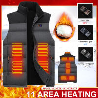 Mens Heated Vest Jacket Fashion Mens Womens Outerwear Clothes USB Smart Electric Heating Warm Outdoor Clothes Heated Hunting