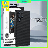 เคสเคฟลาร์หุ้มเกราะบลูทูธเข้ากันได้กับ Samsung Galaxy S23เคส S23ซัมซุงกันกระแทกเคสพิเศษเคฟลาร์ทนไฟ S23เคสอัลตร้า