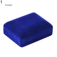 TDUHeart Square Velvet Necklace Earrings Ring Storage Case Jewelry Display Gift Box