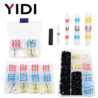 50/250/400pcs Heat Shrink Solder Seal Tube Waterproof Insulated Ring Splice Terminal Cable Wire Sleeve Connectors Kit Automotive Electrical Circuitry