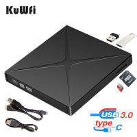 External DVD Drive USB 3.0Type-C Optical Drive portable DVD RW CD burner Support SD cards Reader for Mac OS Laptop Windows PC