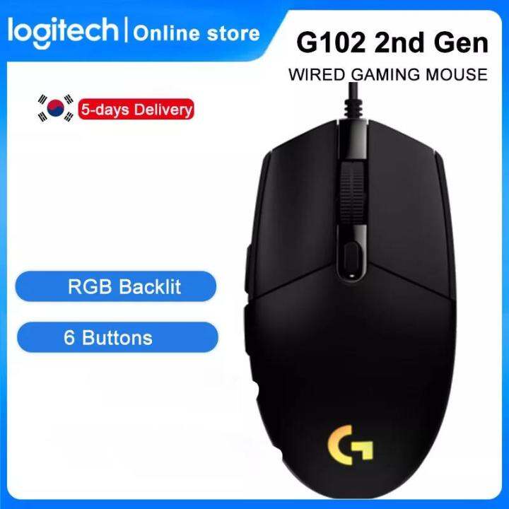 Logitech G102 Lightsync 2nd Gen Gaming Mouse 6 Buttons 8000 Dpi Wired