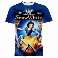 2023 New เสื้อยืดการ์ตูนอะนิเมะ Snow White และ Seven Dwarfs 3D พิมพ์ Casual แฟชั่นขนาดใหญ่ T เสื้อเด็ก Tees Tops TShirt