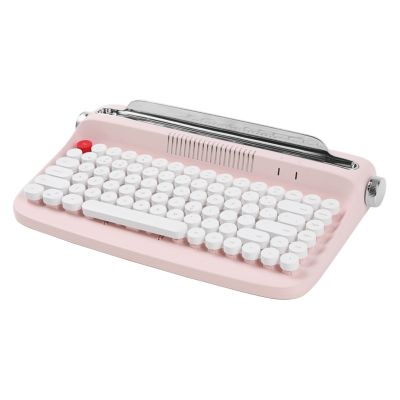 แป้นพิมพ์เครื่องพิมพ์ดีดที่เข้ากันได้กับบลูทูธ Retro Steampunk Candy Colors Dot English Office Wireless Mechanical Keyboard
