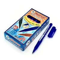 ( Promotion+++) คุ้มที่สุด ปากกามาร์คเกอร์ 1 มม. น้ำเงิน ตราม้า H-40 (1โหล12แท่ง) ราคาดี ปากกา เมจิก ปากกา ไฮ ไล ท์ ปากกาหมึกซึม ปากกา ไวท์ บอร์ด