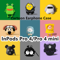 READY STOCK! For Pro 4 Mini Case Cartoon Shark for Pro4 Mini/InPods Pro4 Casing Soft Earphone Case Cover
