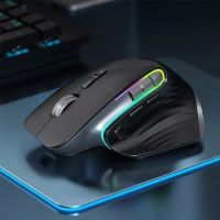 หวีเยลลี่บลูทูธ + Mouse Gaming RGB เมาส์ไร้สาย2.4G สำหรับนักเล่นเกม4000DPI คอมพิวเตอร์แบบชาร์จไฟได้เหมาะกับสรีระ