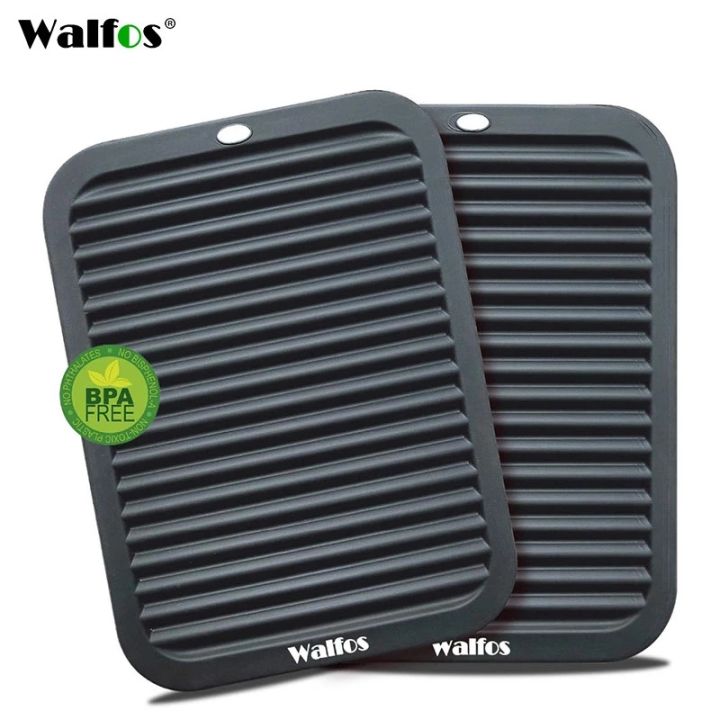 Walfos Silicone Trivet Mats - 4 Heat Resistant Pot Holders, Multipurpose  Non-Sli