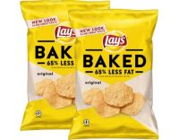 Lays Baked Original 65% Less Fat เลย์เบค รสออริจินัล สูตรลดไขมัน 65% 170g. (แพคคู่)