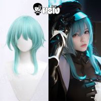 Game Path To Nowhere Cosplay Wig Nightingale Ye Ying Cosplay Wig HSIU 40CM Light Blue Green Short Hair Synthetic Wig