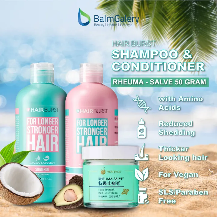Combo Hairburst Shampoo & Conditioner Set + Rheuma Salve Balm / Balsem