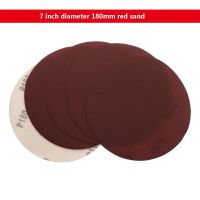 7 Inch 180mm Back Pile Disc Red Sandpaper Metal Car Wooden Grinding Wheel Repair Grinding And Polishing 40-1000 Coarse Sanding Power Sanders