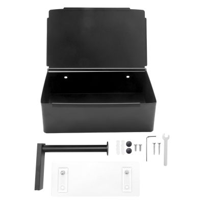 Toilet Paper Holder with Shelf, Flushable Wipes Dispenser, and Storage for Bathroom, Keep Your Wipes Hidden Out of Sight