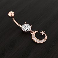 【CW】 Belly Rings Star CZ Navel Piercing Jewelry Earring