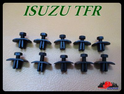 ISUZU TFR INNER FENDER LOCKING CLIP with SCREW SET "BLACK" (10 PCS.) (243) // กิ๊บล็อคบังฝุ่นใน ตัวสกรู สีดำ (10 ตัว) สินค้าคุณภาพดี