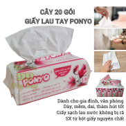 Cây 20 bịch giấy lau tay PONYO cao cấp, giấy rút lau tay chất lượng