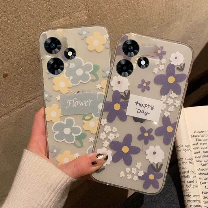 เคสโทรศัพท์ใหม่สำหรับ-realme-c53-ฝาครอบ-ลายดอกไม้พร้อมซิลิโคนนิ่มสำหรับแฟชั่นและป้องกันการตกเคส-realme-c53