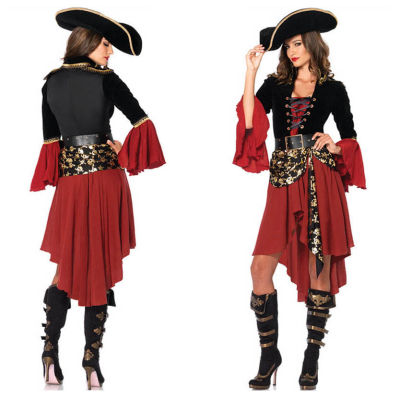 Pirate Women S Costume อะนิเมะคอสเพลย์ฮาโลวีน Carnival Party ชุดแฟนซี Pirates Outfit