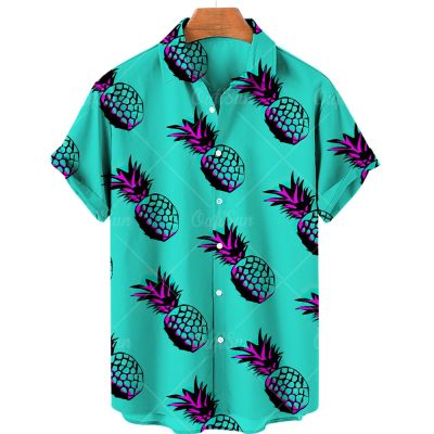เสื้อลำลองฮาวายสำหรับผู้ชายเสื้อผ้าแขนสั้นโอเวอร์ไซส์พิมพ์ลาย3D Y2k เสื้อชายฮาราจูกุแนะนำในช่วงฤดูร้อน2023