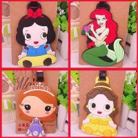 【DT】 hot  Disney Pretty Princess Travel Luggage Tag Silica Gel Suitcase ID Addres Holder Baggage Boarding Tag Portable Label Cute Gifts