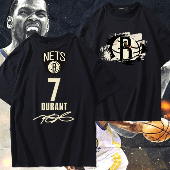 Kevin Durants เสื้อยืดสำหรับผู้ชายผู้หญิงแขนสั้นบาสเกตบอล Brooklyn Net ...