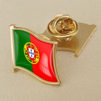 Portugal Portugal National Flag Crystal Drop Rubber Badge Brooch Flag Brooch of the World All-metal Brooch Copper Brooch Collection