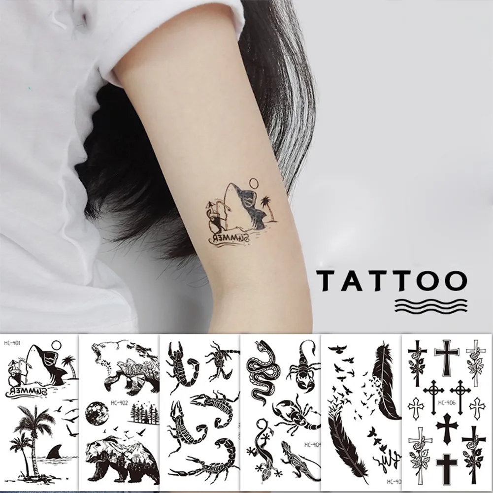 BC Simple Black Small Fresh Tattoo Stickers Waterproof Long Lasting Tattoo  Stickers Arm Leg Chest Body Art Tattoo Stickers | Lazada PH
