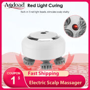 Agdoad Máy Mát Xa Đầu Bằng Điện Mát Xa Xoa Bóp Da Đầu Ánh Sáng Đỏ Mọc Tóc