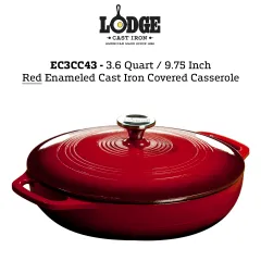 Lodge EC6D32 6 qt Cast Iron Dutch Oven, Enamel, Indigo