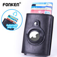FONKEN Bao Đựng Ví Đựng Thẻ Airtag Bằng Da PU Bao Đựng Bảo Vệ Chống Thất