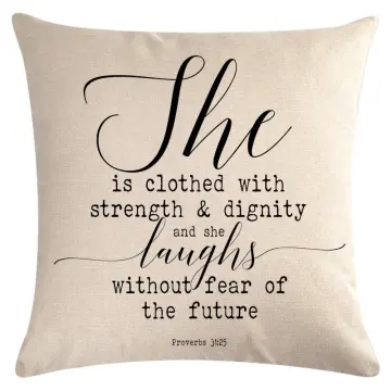 Inspirational Bible Quotes Throw Pillows 18x18 Set 