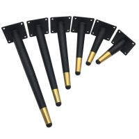 (Pack of 4pcs) Furniture Tall Legs Iron Cabinet Table Sofa Chair Feet Gold Black H =120/150/200/250/300/350mm Furniture Protectors Replacement Parts F