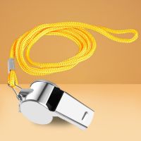 Metal Whistle with Rope Cheer Whistles Portable Loud Crisp Sound Whistle Multipurpose for Soccer Football Basketball Training Survival kits