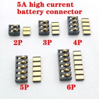 1-10pcs 5A high current Battery Holder 2P 3P 4P 5P 6P Shrapnel Type Battery Connector Male and Female Battery Contact Plate