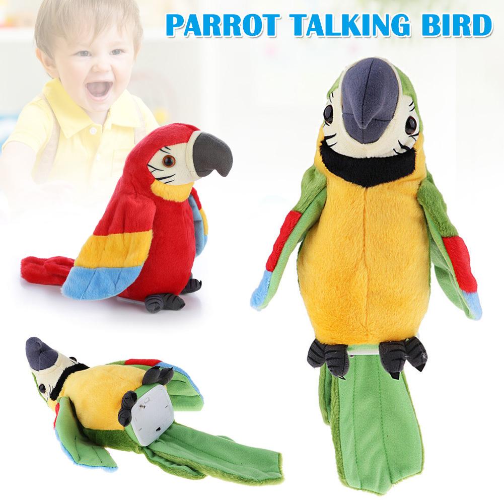 2pcs Beautiful Talking Parrot Repeats Bird Voice Sound Recorder Toy 