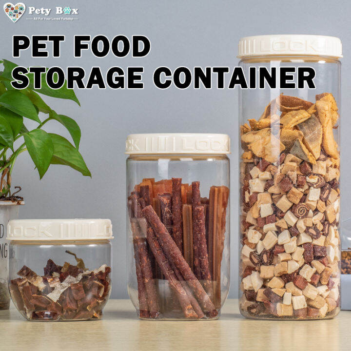 [Pety Box] Pet Food Food Container Cat Dog Treats Airtight Container