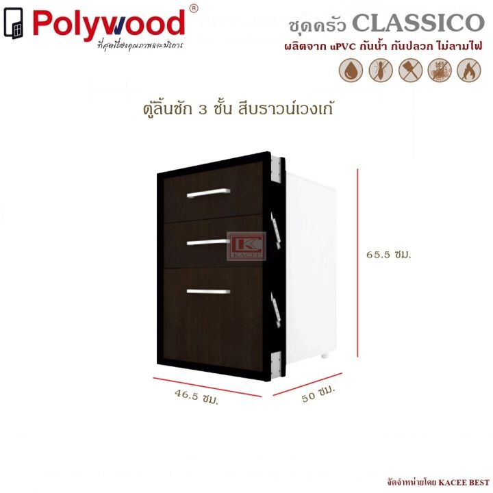 ตู้ลิ้นชัก-3-ชั้น-upvc-รุ่น-classico-ตู้บานซิงค์-ตู้ครัว