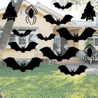 Halloween Bats Spider Stickers Flying Bats Decal for Chilling Wall Lifelike Waterproof Spider Decor for Walls Ceiling Doors Balcony Courtyard Porch Garden opportune