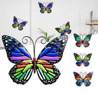 New Wrought Iron Butterfly Wall Decor Simulation Insect Ornament Garden Art Metal Hanging Pendant for Indoor Outdoor Wind Chimes