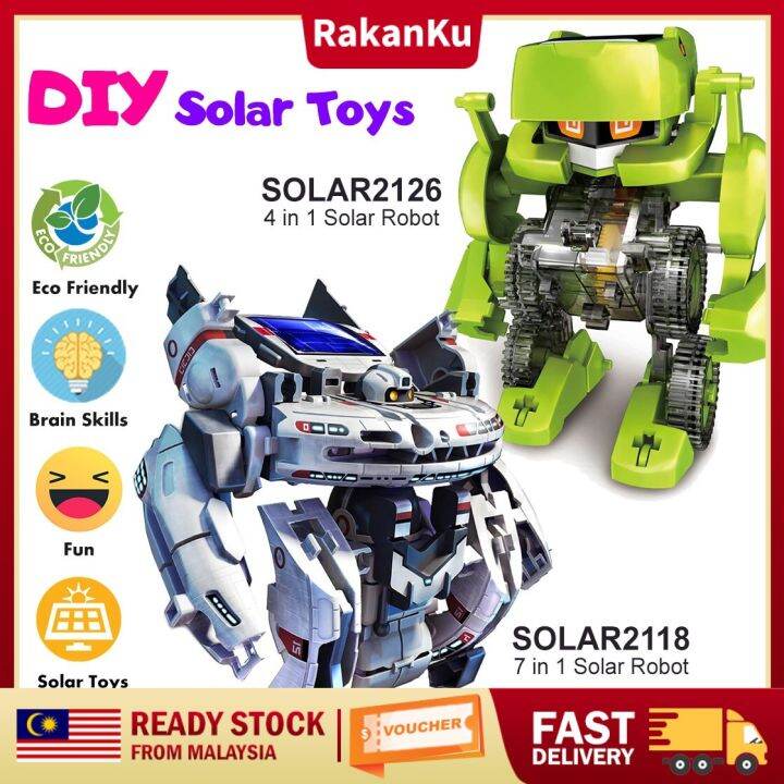 RakanKu Malaysia 7 In 1 Space Solar Power Educational Robot Kit DIY Toy